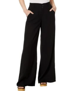 NIC+ZOE 31" Rumba Linen Wide Leg Trousers | Pants