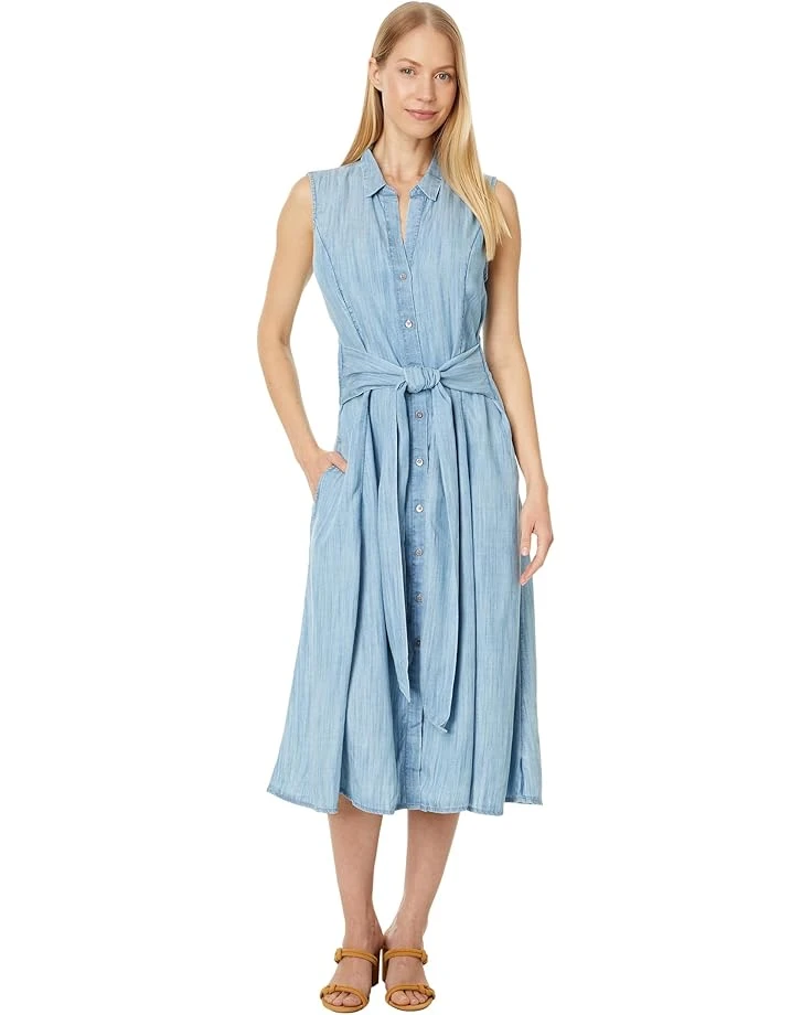 NIC+ZOE Drapey Denim Shirtdress | Dresses 6 NIC+ZOE Drapey Denim Shirtdress | Dresses - Image 4