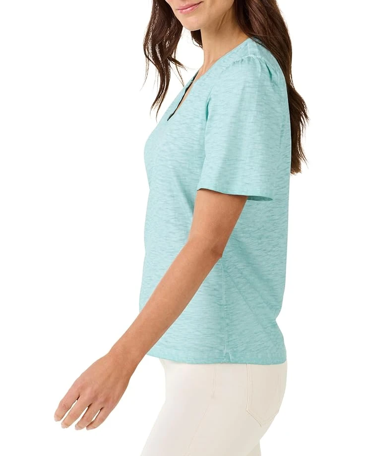 NIC+ZOE Short Sleeve Split Neck Tee | Shirts & Tops 4 NIC+ZOE Short Sleeve Split Neck Tee | Shirts & Tops - Image 2
