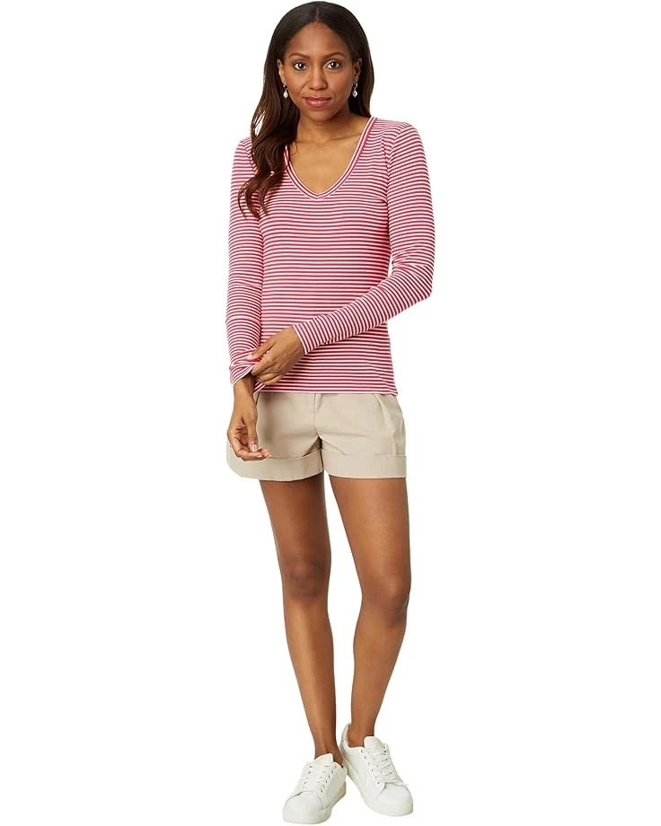 NIC+ZOE Striped Rib Knit V Neck Tee | Shirts & Tops 6 NIC+ZOE Striped Rib Knit V Neck Tee | Shirts & Tops - Image 4