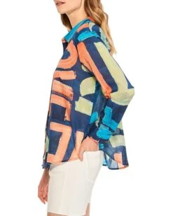 NIC+ZOE Love Art Joy Crinkle Shirt | Shirts & Tops -Clothing Fancy Shop 71Ej6whlxmL. AC SR736920