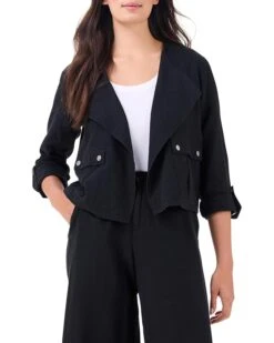 NIC+ZOE Rumba Linen Moto Jacket | Coats & Outerwear