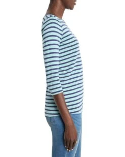 NIC+ZOE 3/4 Sleeve Stripe Boat Tee | Shirts & Tops -Clothing Fancy Shop 71Kl4ch65AL. AC SR736920