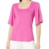 NIC+ZOE Square Neck Flutter Sleeve Tee | Shirts & Tops 2 NIC+ZOE Square Neck Flutter Sleeve Tee | Shirts & Tops -Clothing Fancy Shop 71Z6rkn LiL. AC SR736920