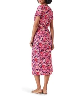 NIC+ZOE Blurred Floral SS Side Slit Midi Dress | Dresses -Clothing Fancy Shop 71c84SomcmL. AC SR736920