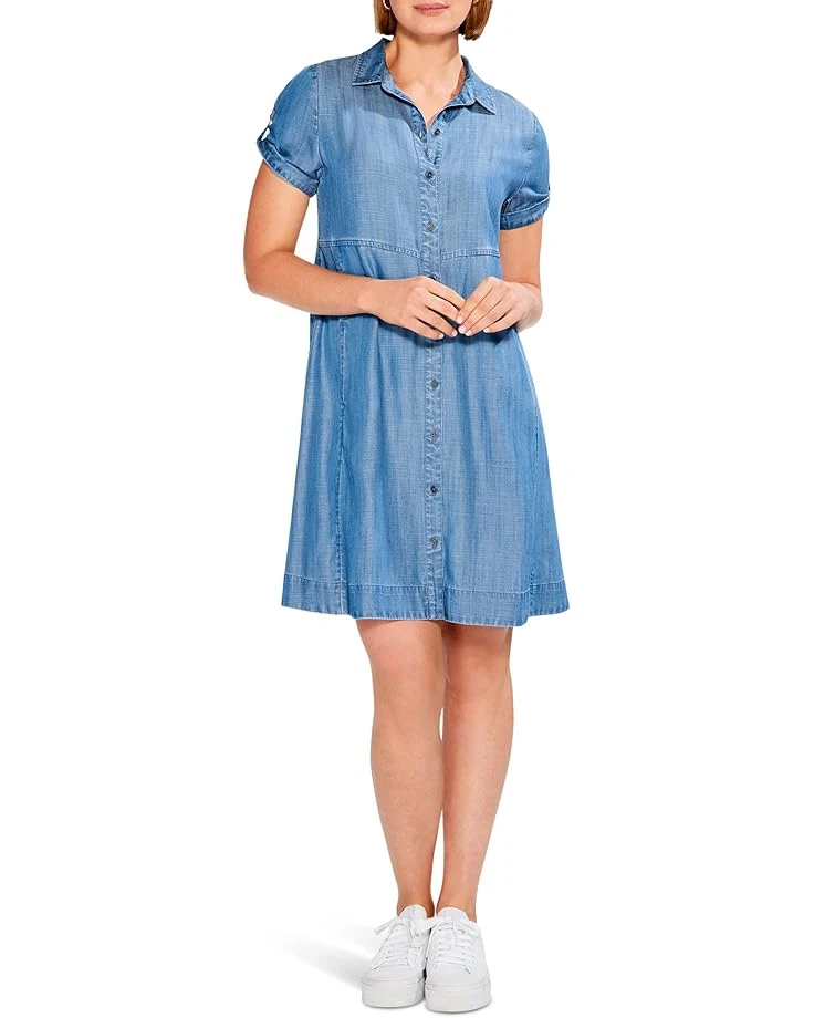 NIC+ZOE Drapey Denim Shirtdress | Dresses 3 NIC+ZOE Drapey Denim Shirtdress | Dresses