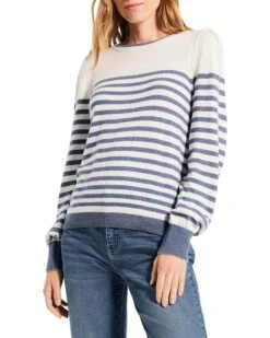 NIC+ZOE Striped Femme Sleeve Sweater | Sweaters