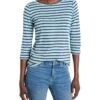 NIC+ZOE 3/4 Sleeve Stripe Boat Tee | Shirts & Tops -Clothing Fancy Shop 8162o3ItDoL. AC SR736920