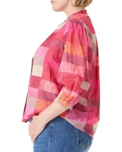 NIC+ZOE Plus Sunset Plaid Cotton Girlfriend Shirt | Shirts & Tops -Clothing Fancy Shop 81849NhFyL. AC SR736920