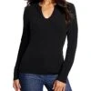 NIC+ZOE Seamed Up Split Neck Rib Tee | Shirts & Tops -Clothing Fancy Shop 81BrwYJ6JvL. AC SR736920