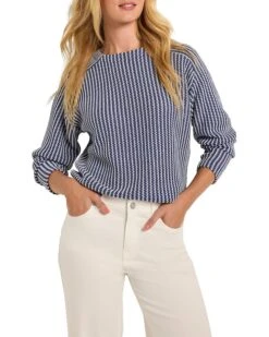 NIC+ZOE Zig Zag Blues Top | Shirts & Tops