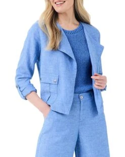 NIC+ZOE Rumba Linen Moto Jacket | Coats & Outerwear -Clothing Fancy Shop 81CqO861xL. AC SR736920