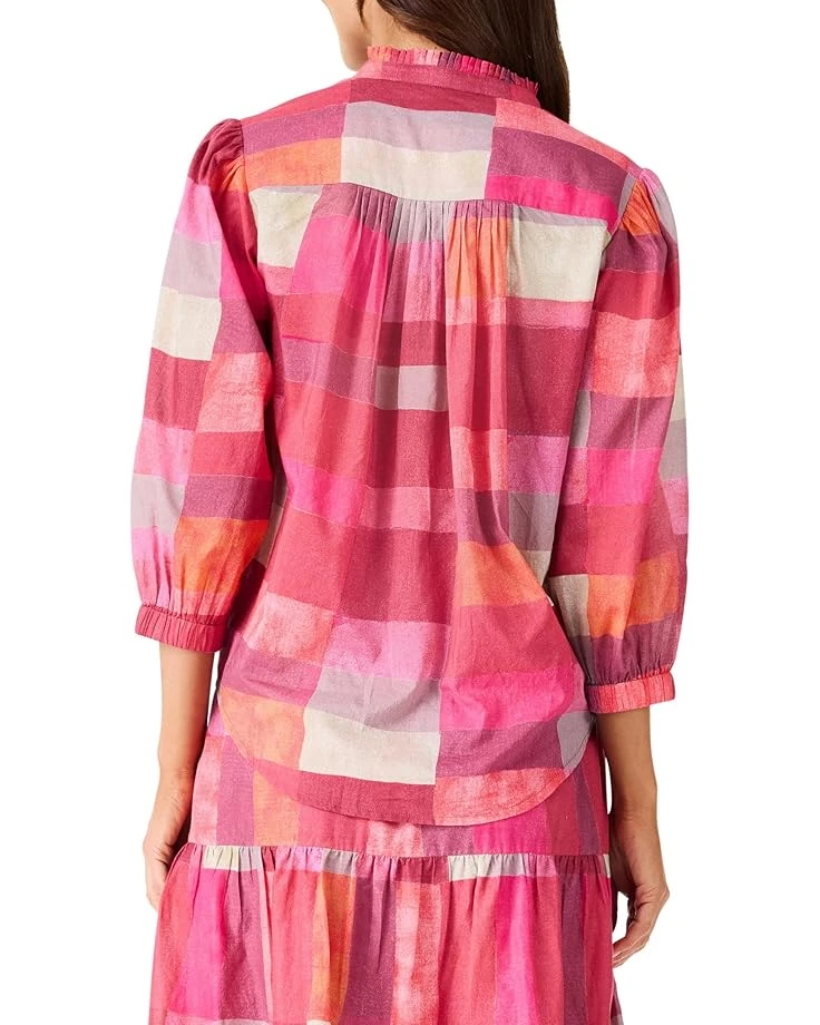 NIC+ZOE Petite Sunset Plaid Cotton Girlfriend Shirt | Dresses 4 NIC+ZOE Petite Sunset Plaid Cotton Girlfriend Shirt | Dresses - Image 2