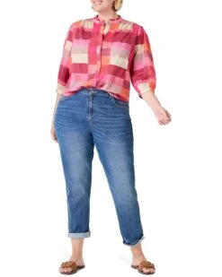 NIC+ZOE Plus Sunset Plaid Cotton Girlfriend Shirt | Shirts & Tops -Clothing Fancy Shop 81Snc9Frc2L. AC SR736920