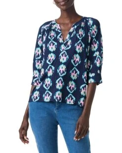 NIC+ZOE Ocean Batik Top | Shirts & Tops