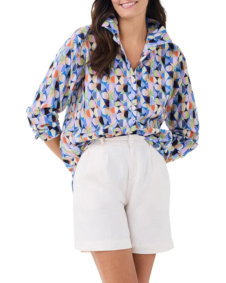 NIC+ZOE Petite Social Circles Boyfriend Shirt | Shirts & Tops 3 NIC+ZOE Petite Social Circles Boyfriend Shirt | Shirts & Tops