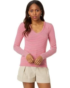 NIC+ZOE Striped Rib Knit V Neck Tee | Shirts & Tops