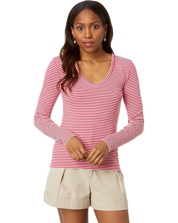 NIC+ZOE Striped Rib Knit V Neck Tee | Shirts & Tops 3 NIC+ZOE Striped Rib Knit V Neck Tee | Shirts & Tops