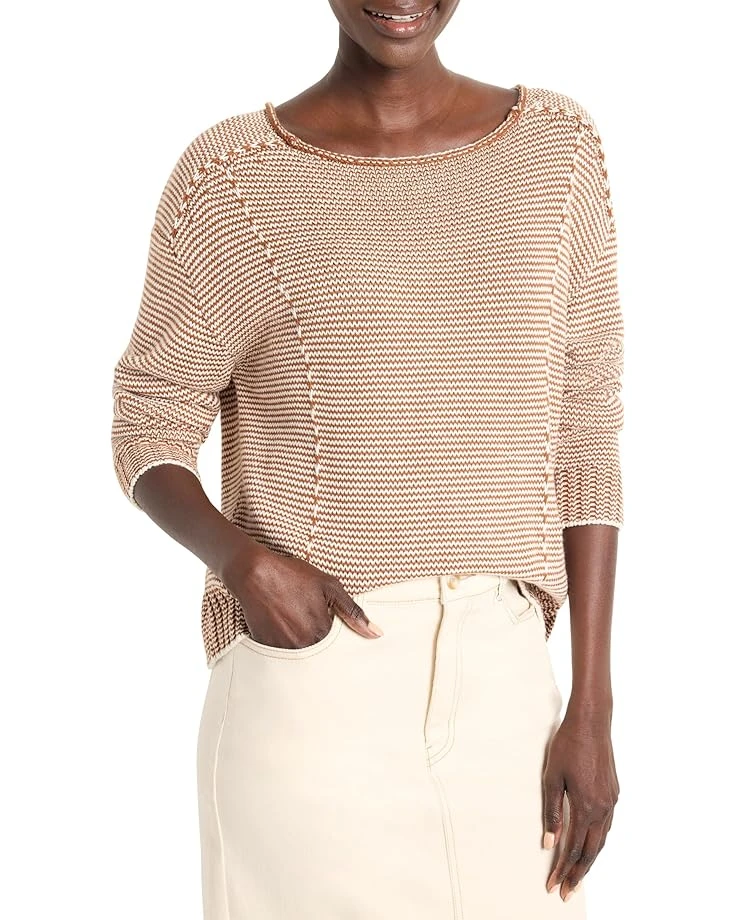 NIC+ZOE Striped Seamed Cotton Cord Sweater | Sweaters 3 NIC+ZOE Striped Seamed Cotton Cord Sweater | Sweaters