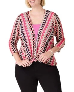 NIC+ZOE Plus Pixel Sunset 4-Way Cardigan | Sweaters -Clothing Fancy Shop 81qBEqUksrL. AC SR736920