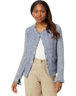 NIC+ZOE Fringe Mix Knit Pocket Jacket | Coats & Outerwear