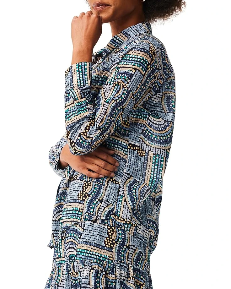 NIC+ZOE Mosaic Mix Crinkle Shirt | Dresses 6 NIC+ZOE Mosaic Mix Crinkle Shirt | Dresses - Image 4