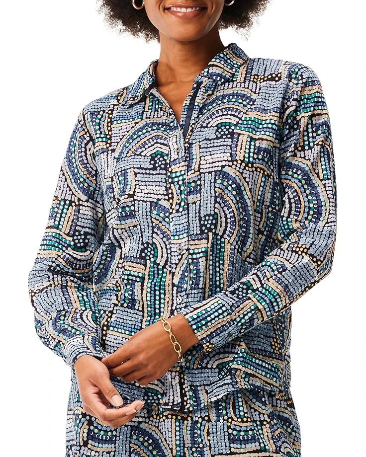 NIC+ZOE Mosaic Mix Crinkle Shirt | Dresses 5 NIC+ZOE Mosaic Mix Crinkle Shirt | Dresses - Image 3