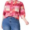 NIC+ZOE Plus Sunset Plaid Cotton Girlfriend Shirt | Shirts & Tops 1 NIC+ZOE Plus Sunset Plaid Cotton Girlfriend Shirt | Shirts & Tops -Clothing Fancy Shop 91IRKOA3ljL. AC SR736920