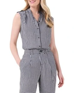 NIC+ZOE Petite Drapey Gingham Tank | Shirts & Tops